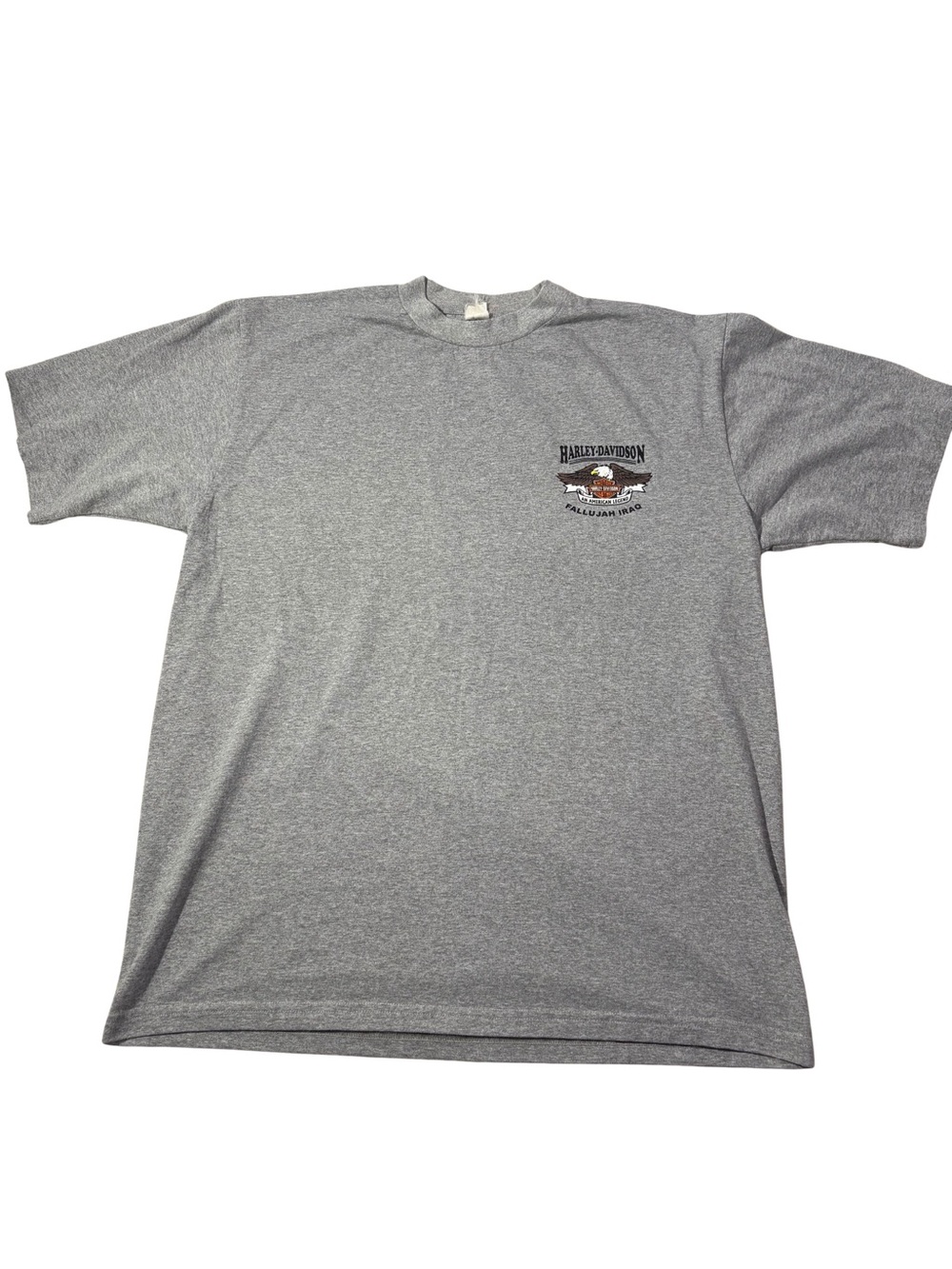 Harley-Davidson Gray Graphic Short Sleeve T-Shirt XXL Fallujah Iraq